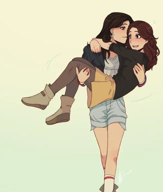 Ilustrasi pasangan lesbian