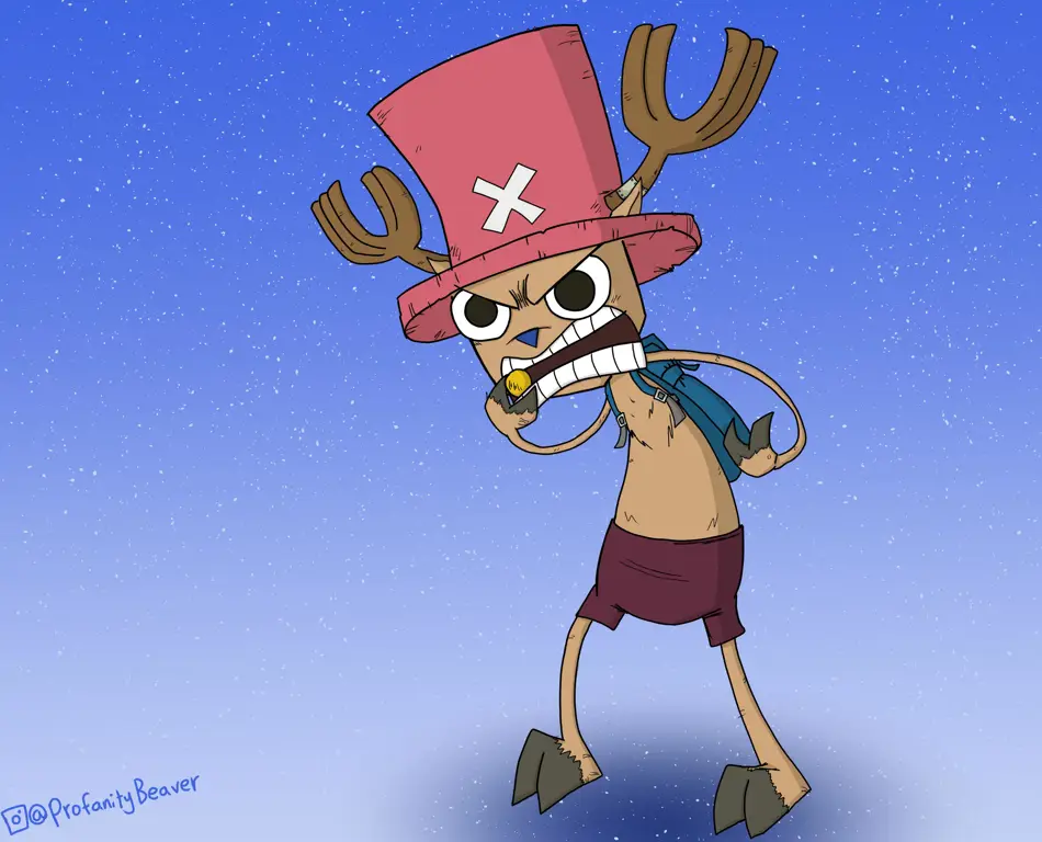 Gambar fanart Chopper yang lucu dari One Piece