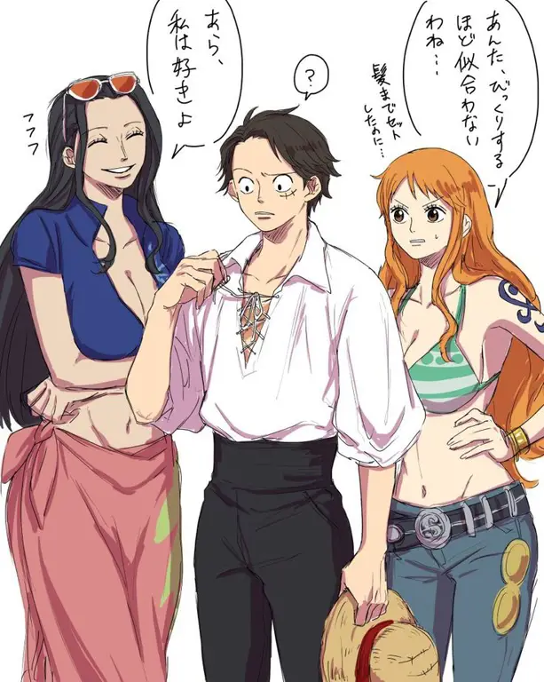 Gambar hentai Luffy dan Nami dari One Piece