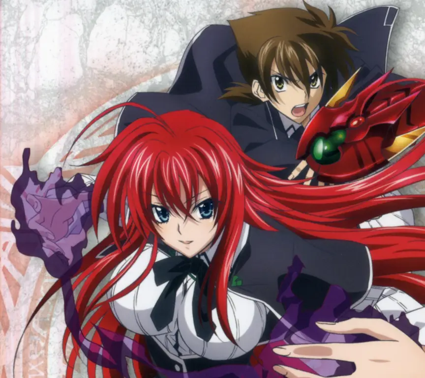 Gambar fanart Rias Gremory dan Issei Hyoudou