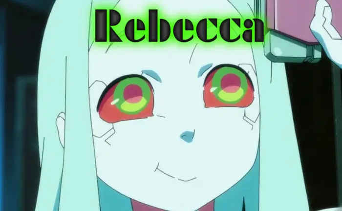 Ilustrasi Rebecca dalam gaya anime yang aman untuk dilihat