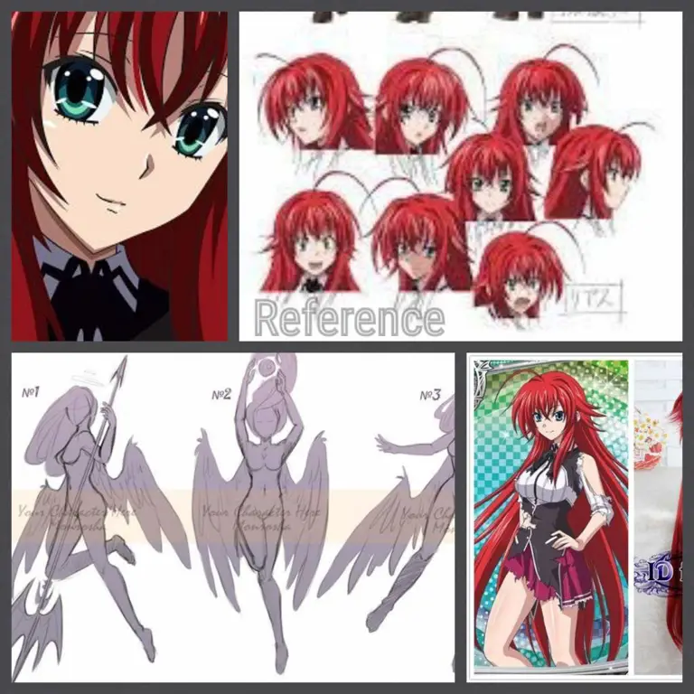 Gambar fanart Rias Gremory dari High School DxD