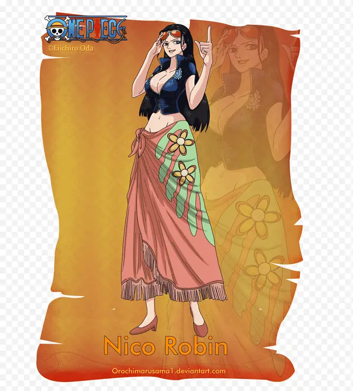 Ilustrasi Nico Robin dari One Piece