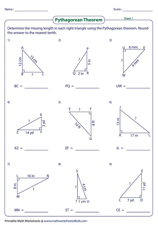 Contoh soal teorema pythagoras untuk kelas 8 SMP