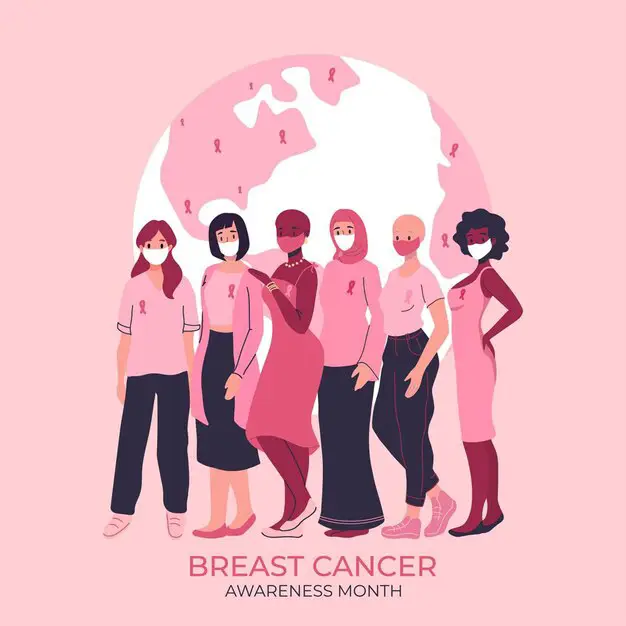 Ilustrasi wanita berkonsultasi dengan dokter mengenai kesehatan payudara