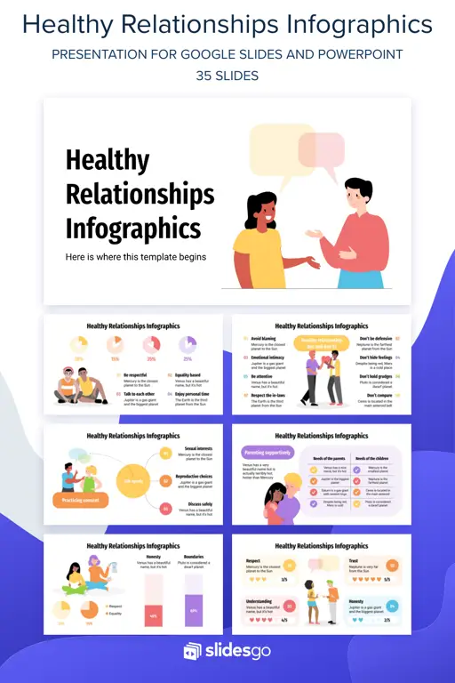 Infografis tentang hubungan yang sehat