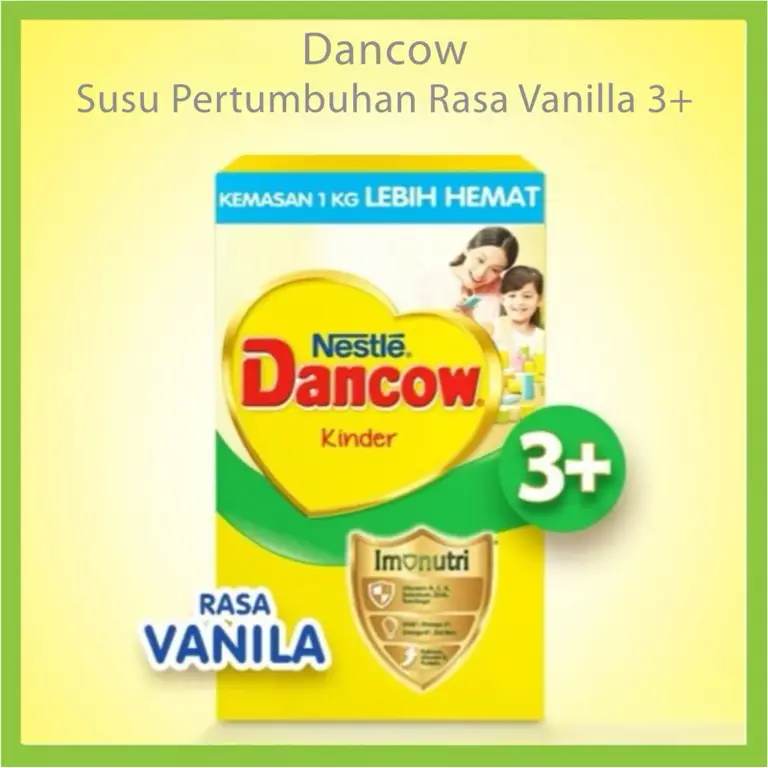 Gambar informasi nutrisi pada kemasan susu Dancow