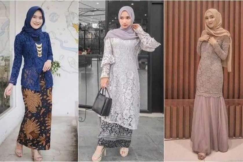 Beragam desain kebaya satin modern hijab untuk inspirasi