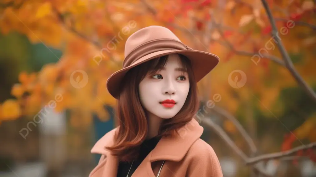 Wanita Korea yang stylish mengenakan berbagai topi