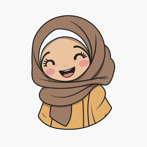 Karakter kartun hijab yang lucu dan imut