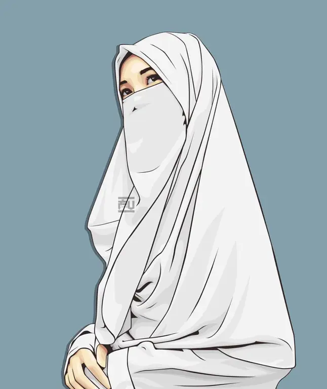 Gambar Kartun Perempuan Berhijab Cantik