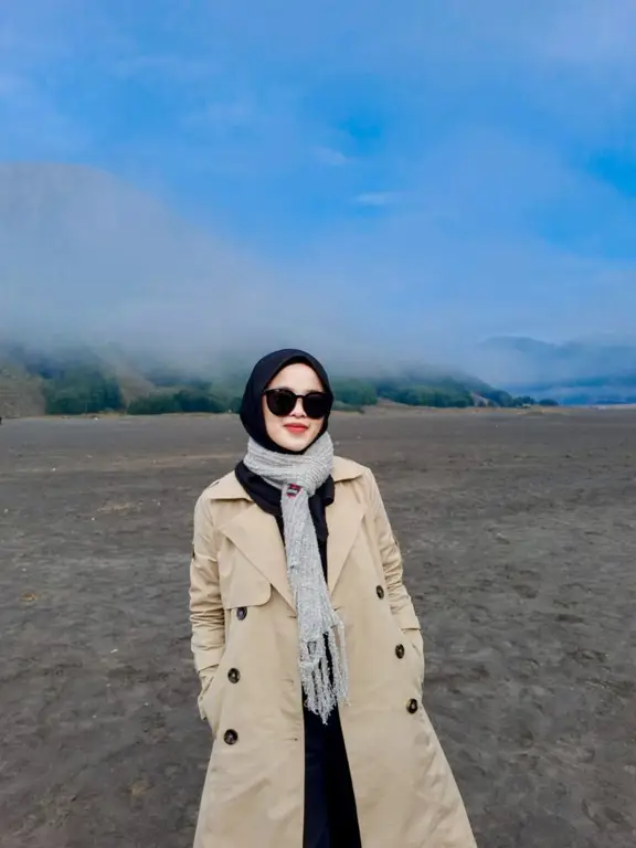 Berbagai gaya hijab yang instagramable di Bromo