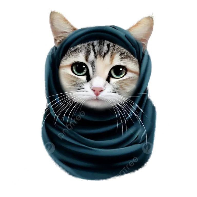 Berbagai gaya hijab mini untuk kucing