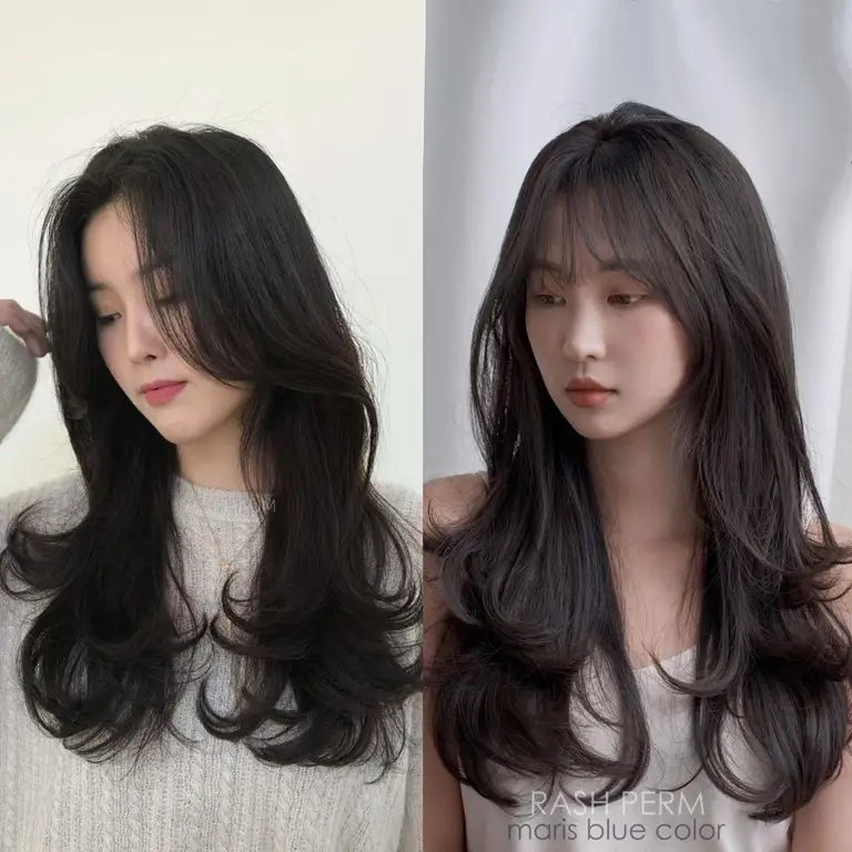 Berbagai gaya rambut wanita Korea panjang yang sedang tren