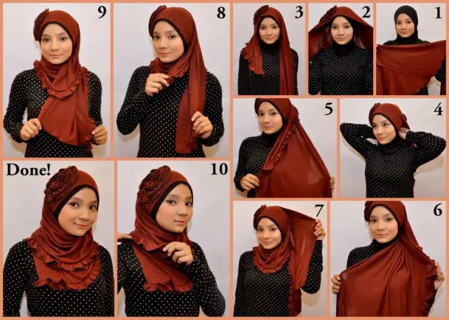 Gambar berbagai gaya jilbab simple modern