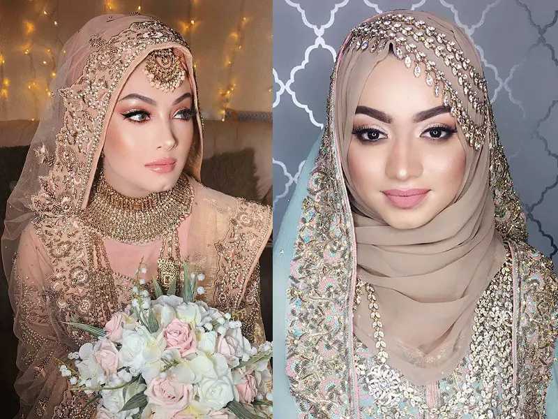 Berbagai gaya hijab pengantin yang elegan dan modern