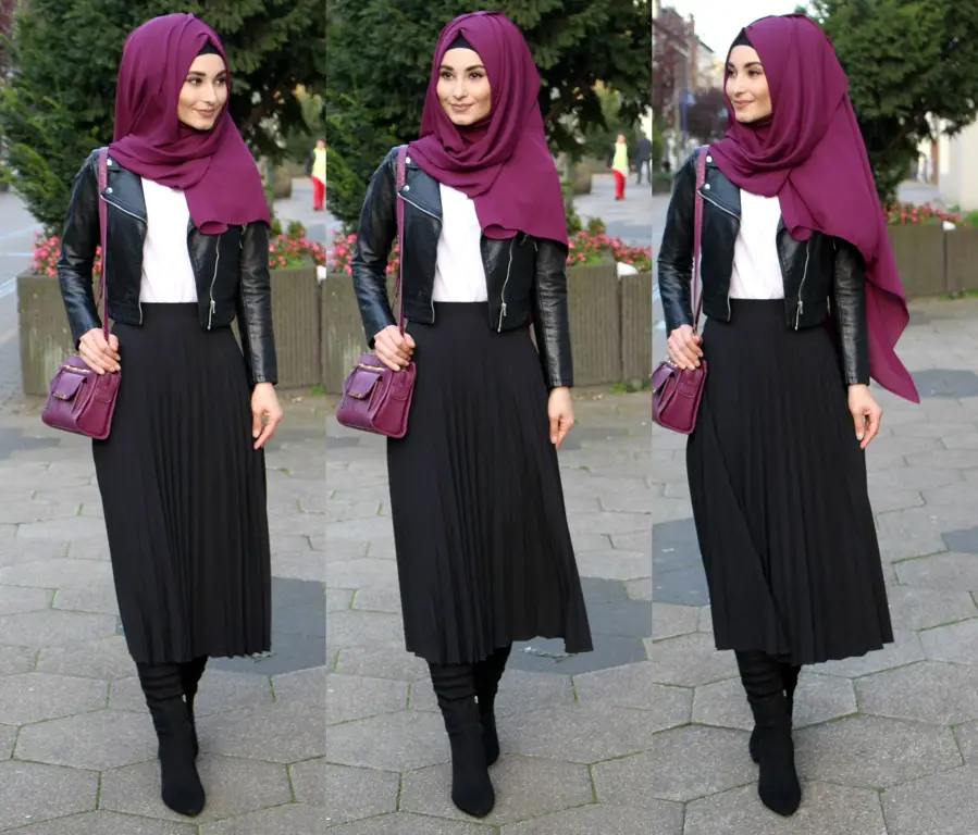 Ootd hijab dengan baju kodok dan rok