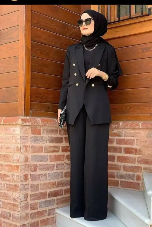 OOTD hijab formal dengan baju hitam