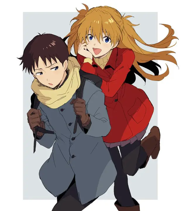 Gambar fanart Asuka dan Shinji