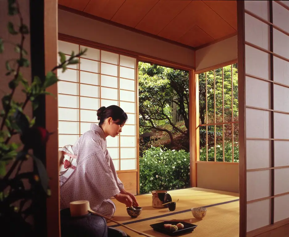 Gambar interior rumah tradisional Jepang yang nyaman dan damai