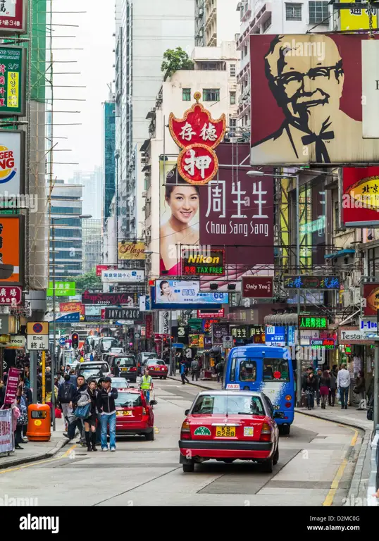 Suasana jalanan di Hong Kong