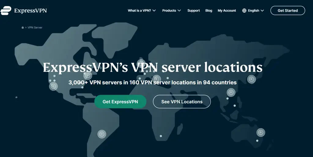 Peta lokasi server VPN