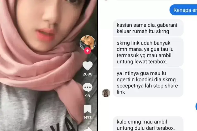 Gambar yang menunjukkan jejak digital Syakirah di internet.