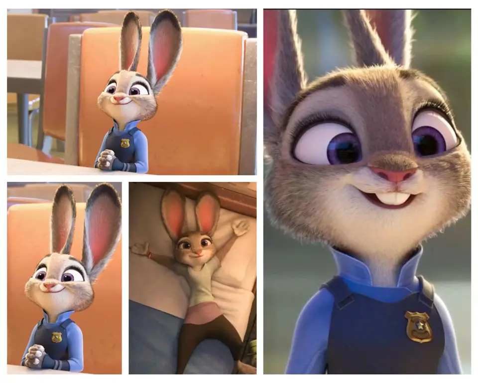 Gambar Judy Hopps, kelinci polisi di Zootopia