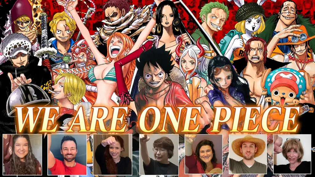 Gambar karakter-karakter One Piece, seperti Luffy, Zoro, Nami, dan Usopp