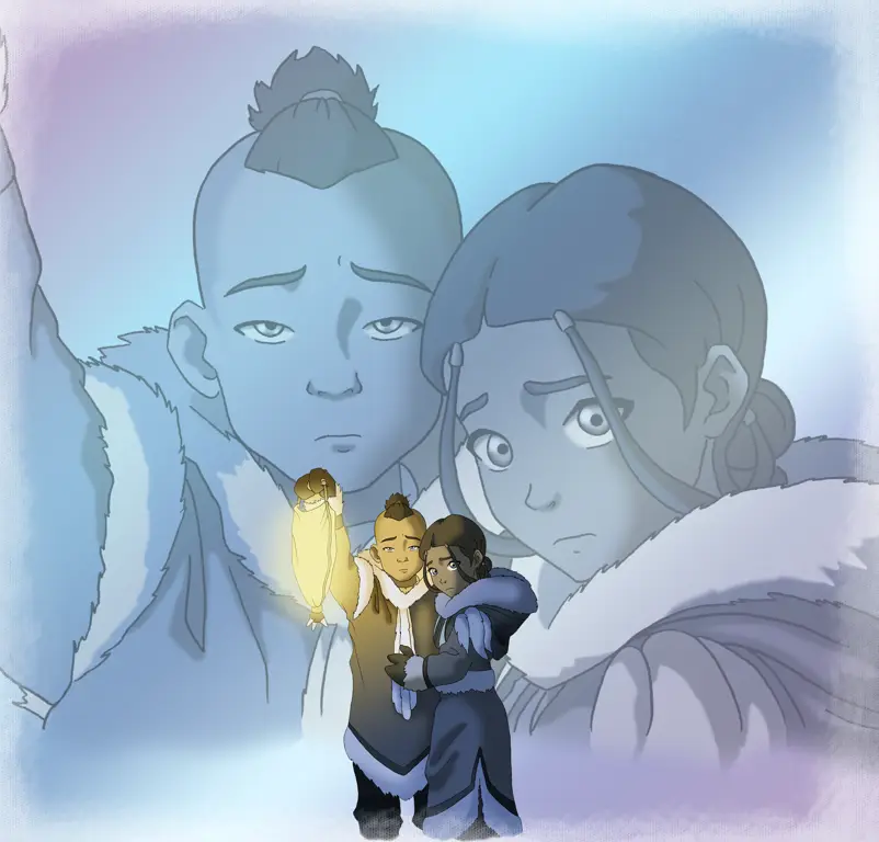 Gambar para karakter utama Avatar: The Last Airbender