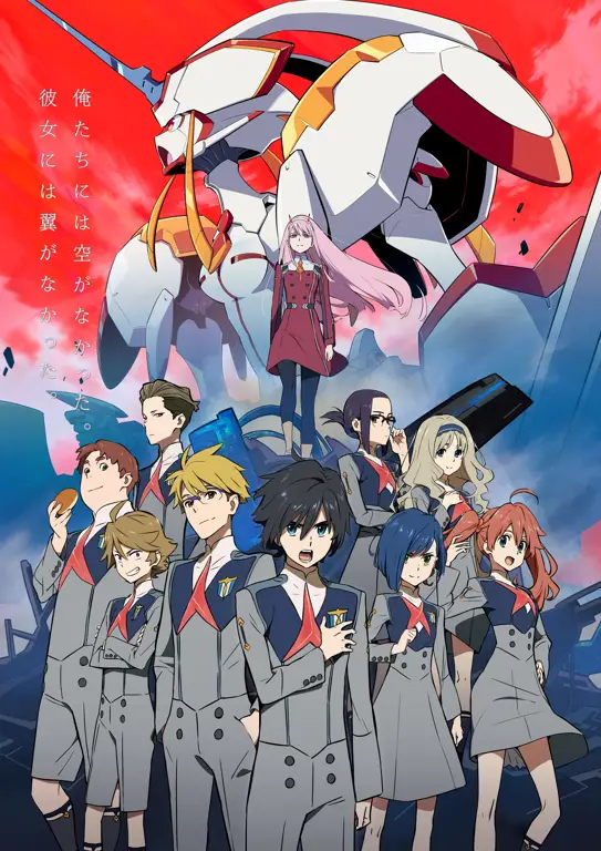 Gambar desain karakter dari Darling in the Franxx