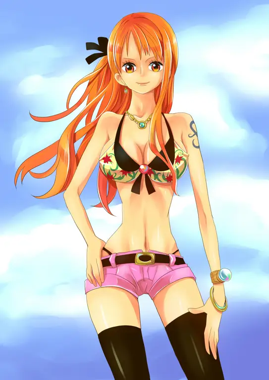 Gambar fanart Nami dari One Piece