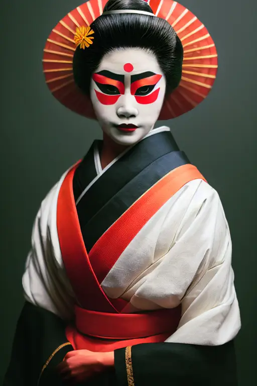 Geisha Jepang dengan riasan khas