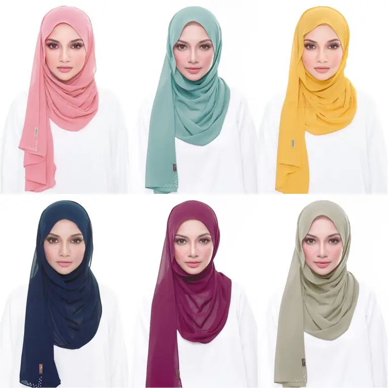 Aneka warna dan bahan jilbab