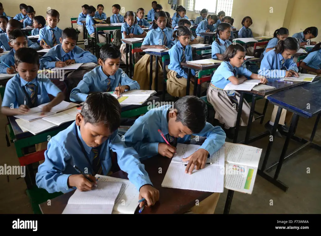 Siswa belajar di ruang kelas SMA Muhammadiyah 9 Bekasi