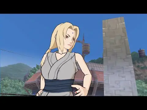 Gambar Tsunade menggunakan ninjutsu medis