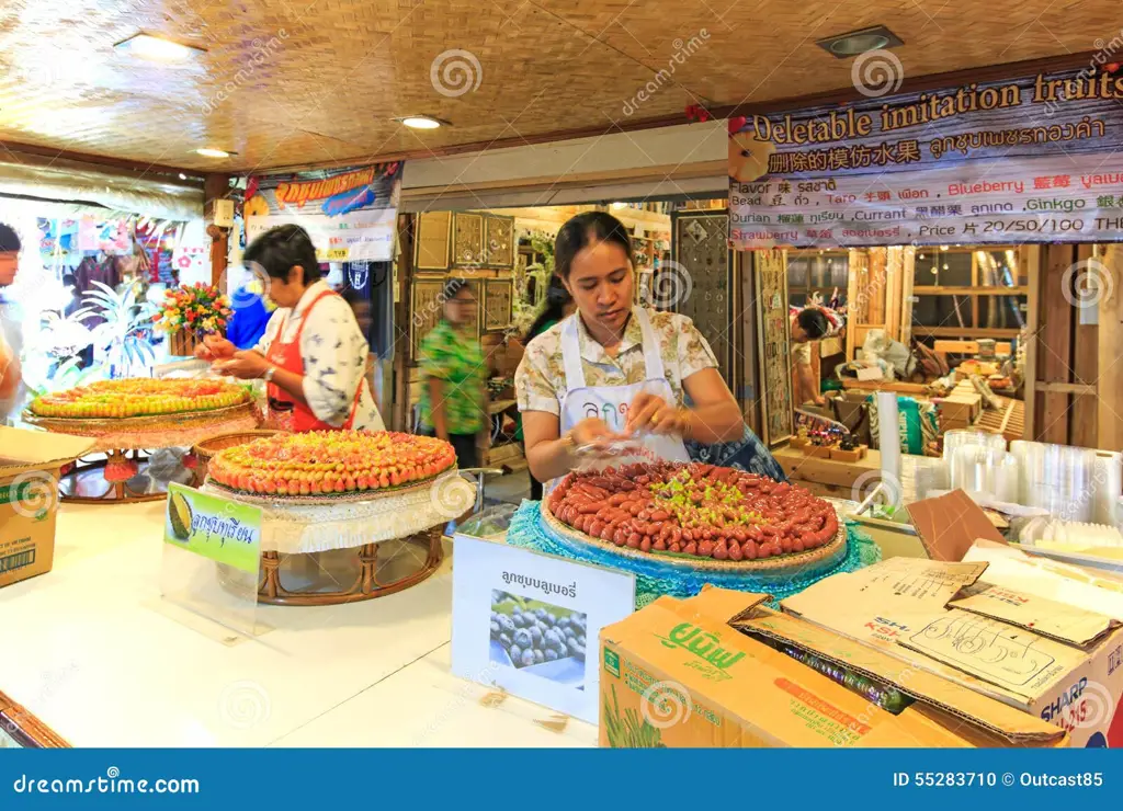 Pasar tradisional di Thailand