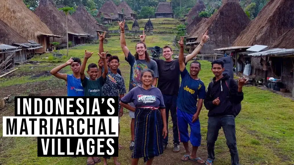 Pemandangan desa tradisional di Indonesia