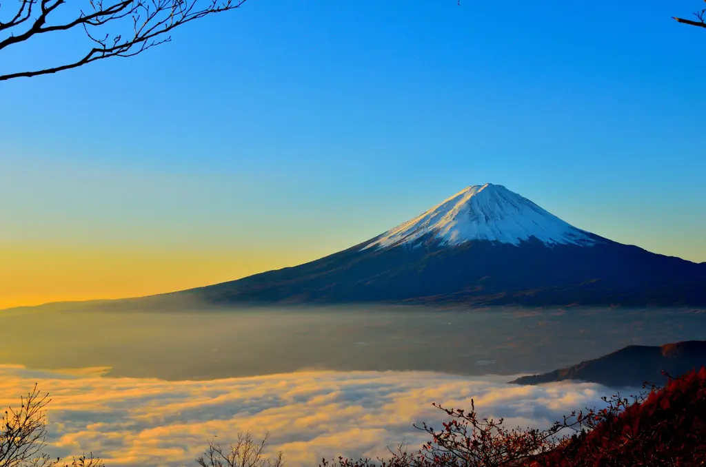 Foto pemandangan alam Jepang yang indah