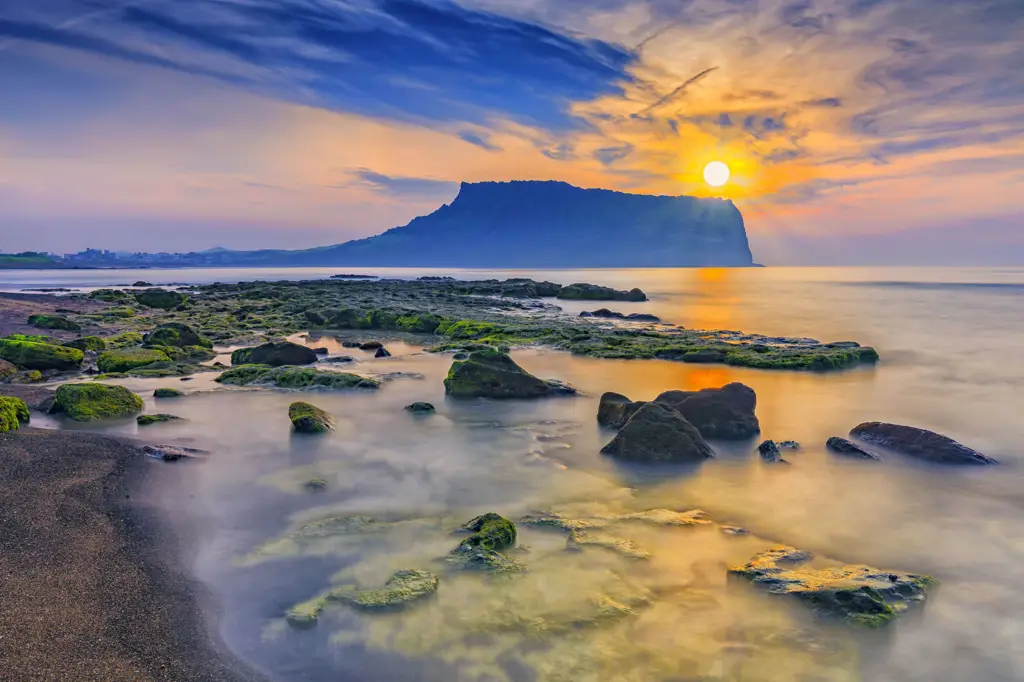 Pemandangan indah Pulau Jeju, Korea Selatan