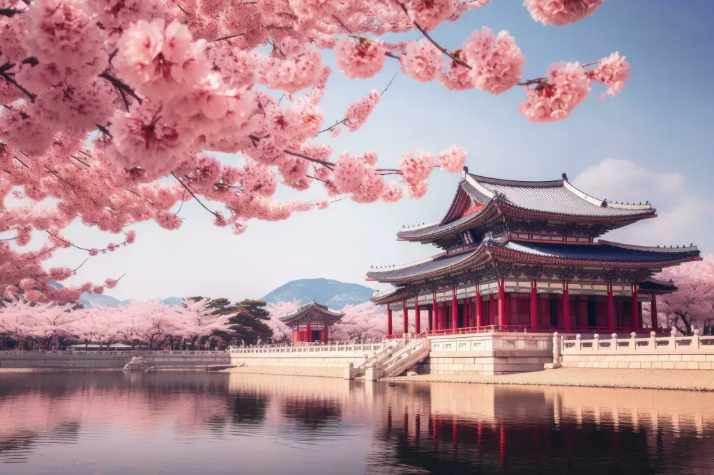 Foto Gyeongbokgung Palace yang megah di Seoul