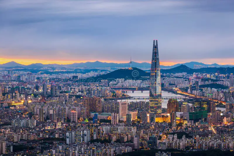 Pemandangan kota Seoul yang indah