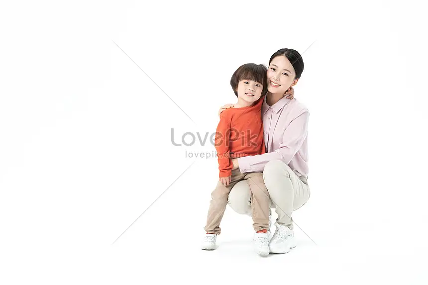 Gambar ibu dan anak yang menunjukkan keintiman dan kasih sayang