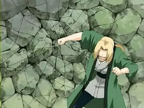 Gambar Tsunade dalam pose bertarung