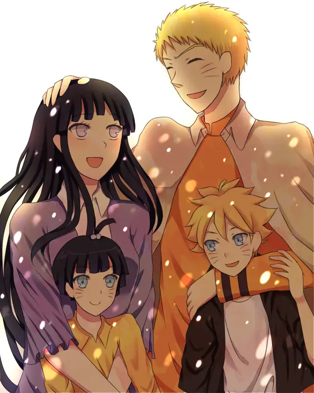 Gambar keluarga Naruto dan Hinata