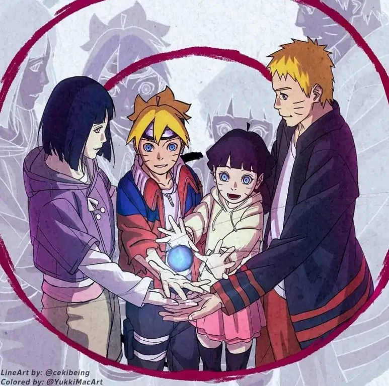 Gambar keluarga Hinata dan Naruto