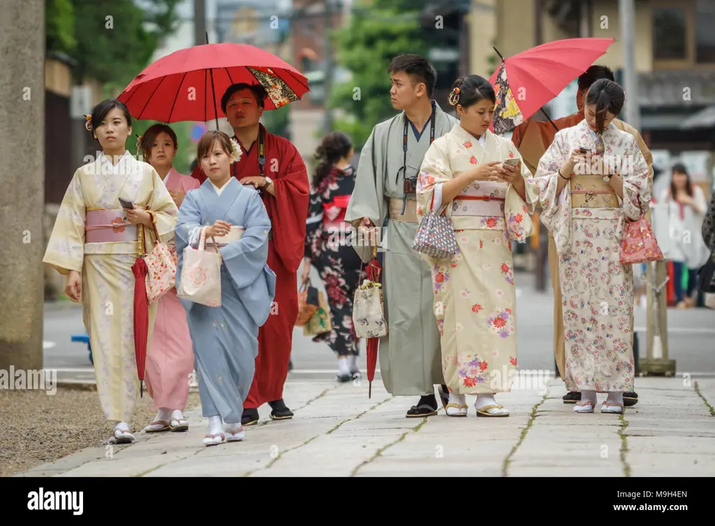 Foto keluarga Jepang modern