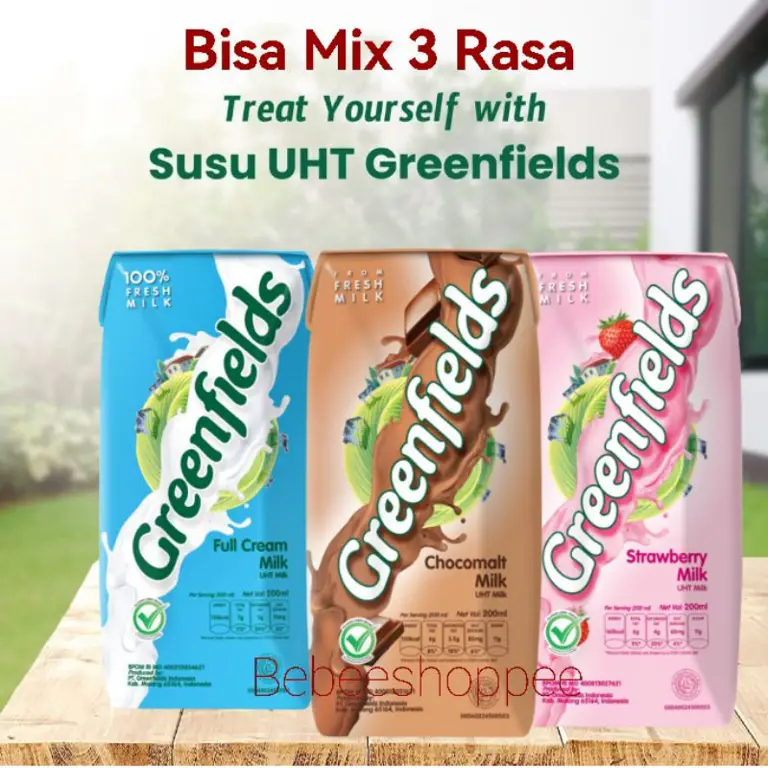 Kemasan Susu Greenfield Full Cream yang praktis dan mudah disimpan.