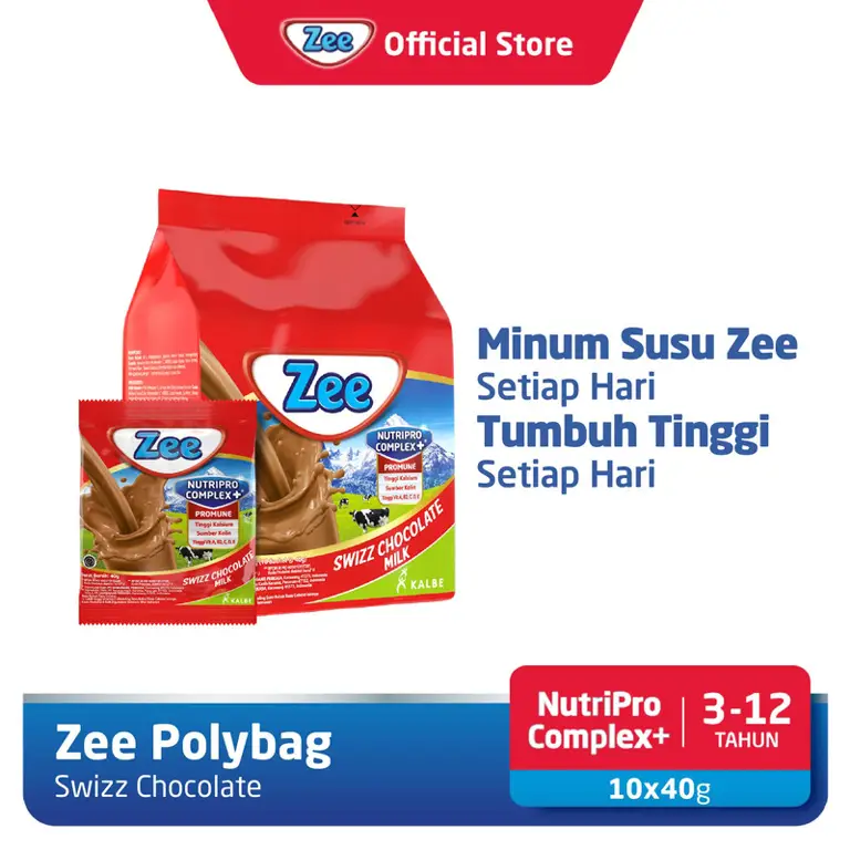 Berbagai kemasan Susu Zee sachet yang praktis dan mudah dibawa.