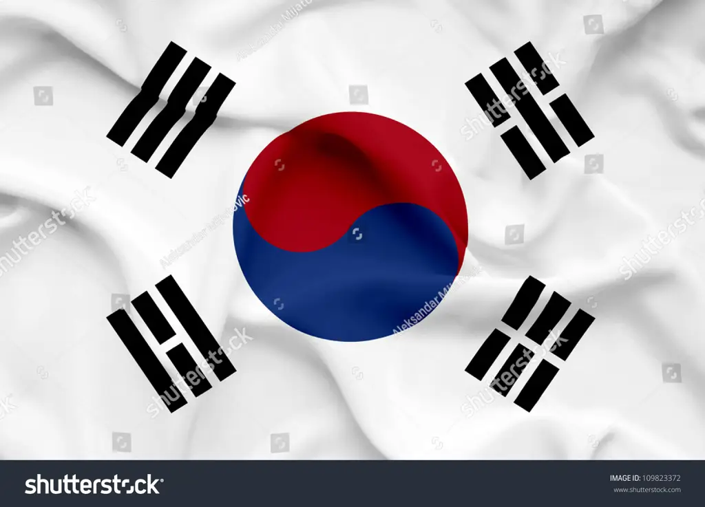 Bendera Korea Selatan berkibar